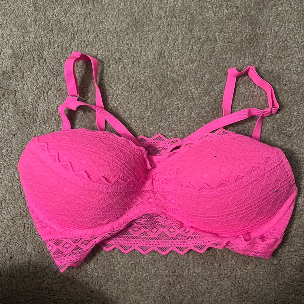 PINK lace bralette